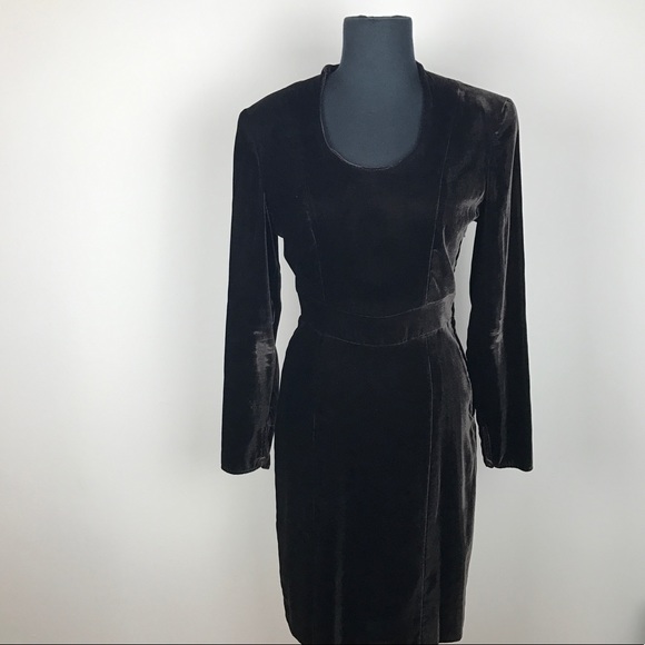 Giorgio Armani Dresses & Skirts - VINTAGE GIORGIO ARMANI brown velvet dress 6